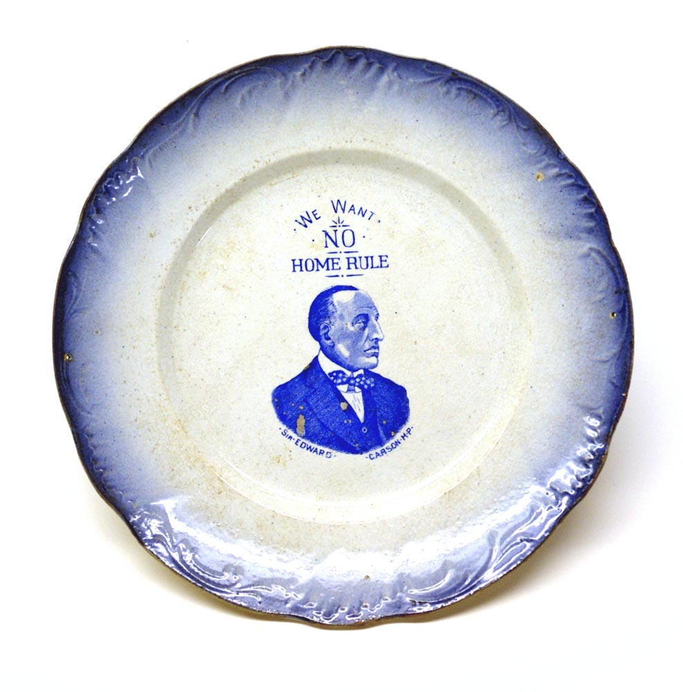 Anti-home-rule plate with Edward Carson